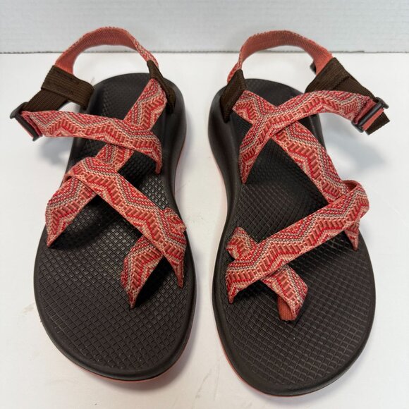 Chaco Z/1 Classic Women's Athletic Sandals Size 10 Adjustable Straps Red Orange - Picture 1 of 8
